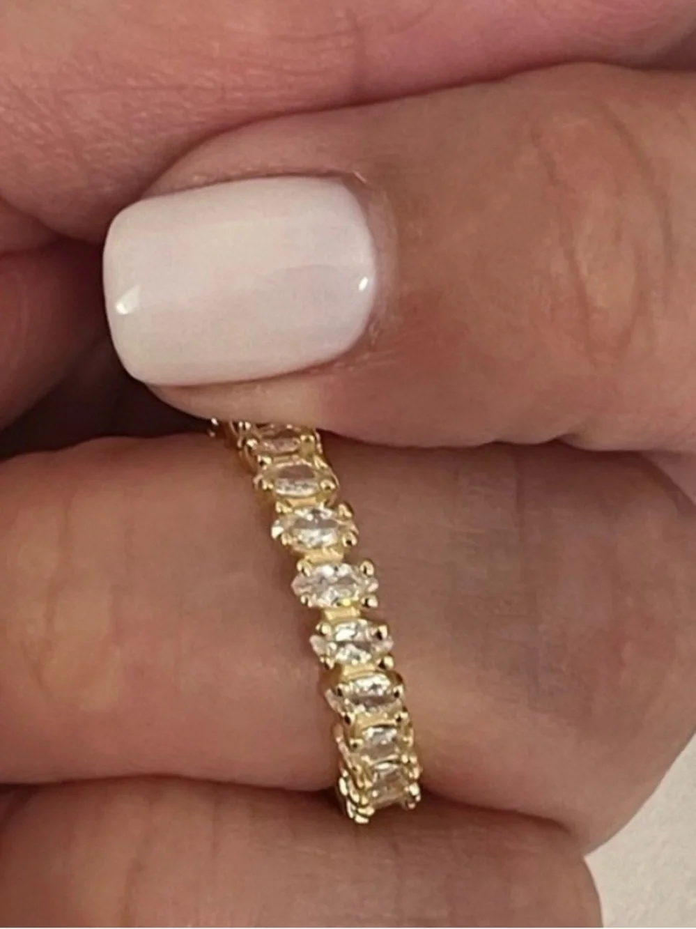 18k Gold Filled CZ Endless Ring